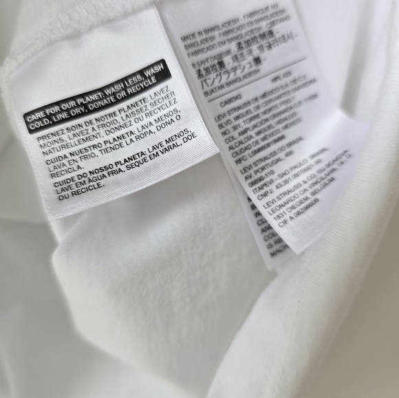 Levi's White Short Sleeve Tee Cotton Essential Basic Size 1X XL - Picture 4 of 6